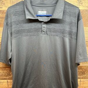 Columbia Mens Xl Polo, Gray, Omnishield, Short Sleeve, Heat Protection